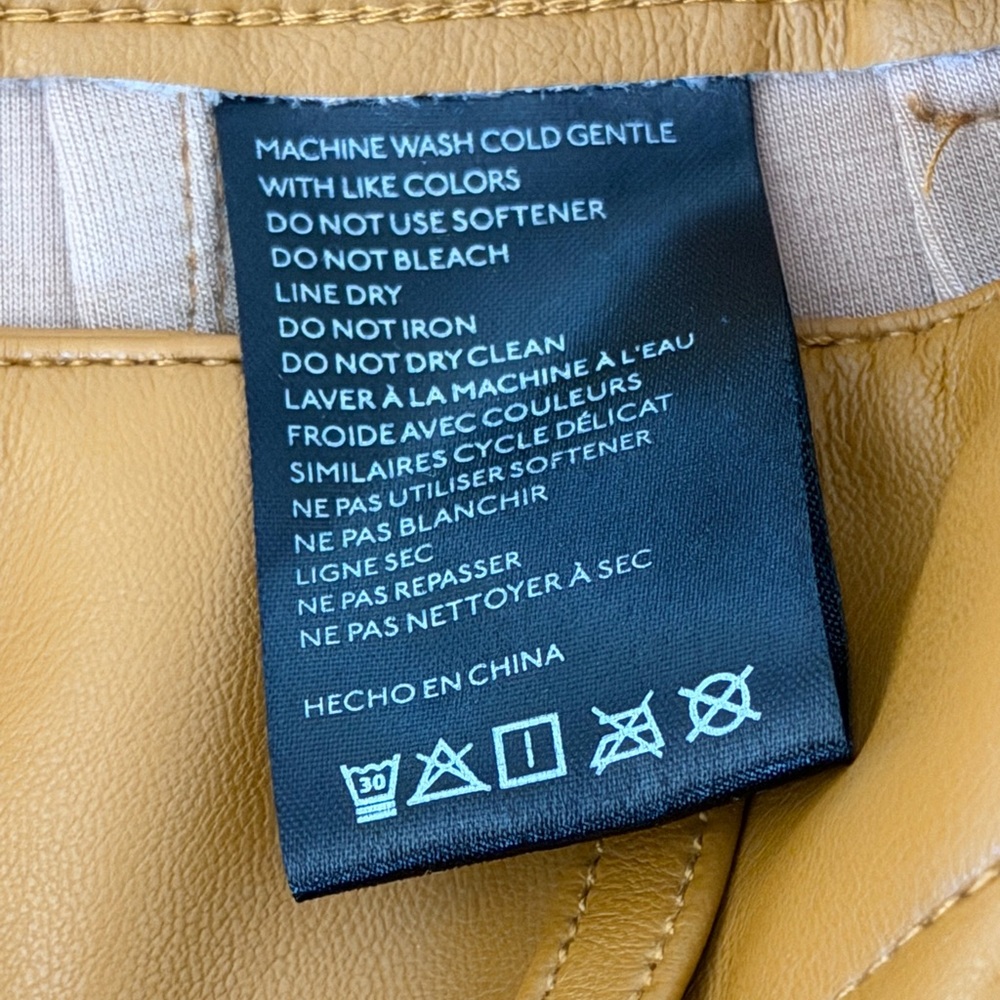 New Anthropologie the Colette faux leather cedar Wide-Leg Pants 28p - Picture 7 of 8